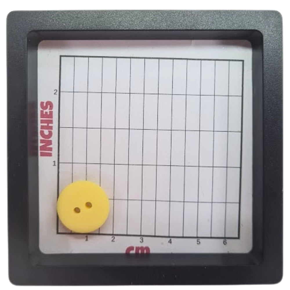 2 Hole Round Matt Button - 18mm - Yellow [LB29.2]