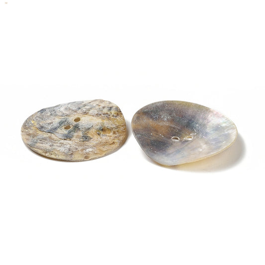 2 Hole Mother of Pearl Akoya Shell Button - 35mm [LA11.3]