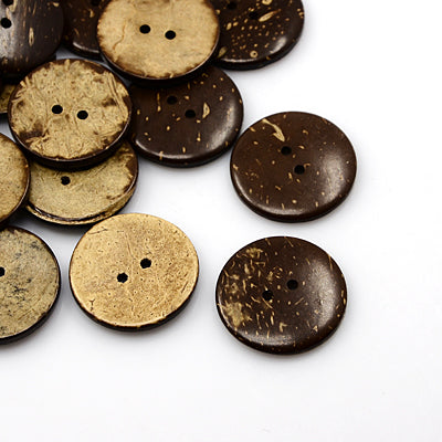 2 Hole Round Coconut Button - 28mm [XLB1.5]