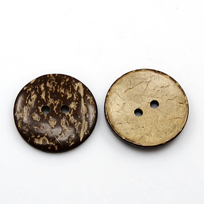 2 Hole Round Coconut Button - 37mm