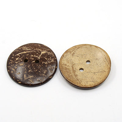 2 Hole Round Coconut Button - 51mm