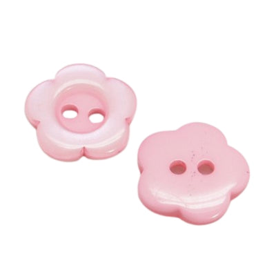 2 Hole Resin Flower Button - 12mm - Pink [LB5.2]