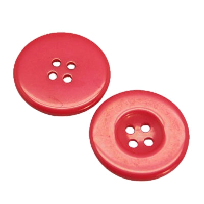 4 Hole Resin Large Rim Button - 25mm - Red [LA31.2]