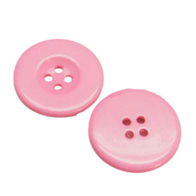 4 Hole Resin Large Rim Button - 25mm - Pink [LA33.6]