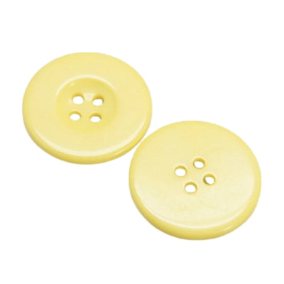 4 Hole Resin Large Rim Button - 25mm - Lemon [LA33.4]