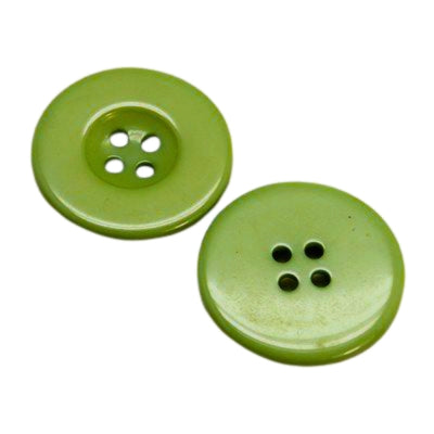 4 Hole Resin Large Rim Button - 25mm - Olive Green [LA30.1]