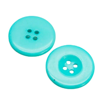 4 Hole Resin Large Rim Button - 25mm - Turquoise [LA34.4]