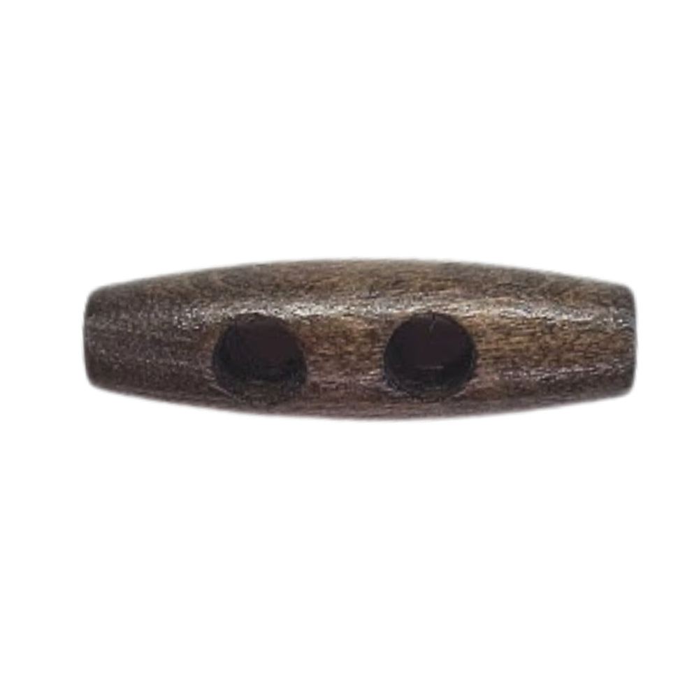 2 Hole Wooden Toggle Button - 40mm - Dark Brown [XLA2.5]