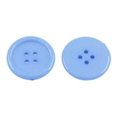 4 Hole Plastic Rimmed Button - 17mm - Cornflower [LB3.1]