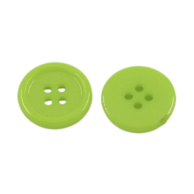 4 Hole Plastic Rimmed Button - 17mm - Apple Green [LB5.1]