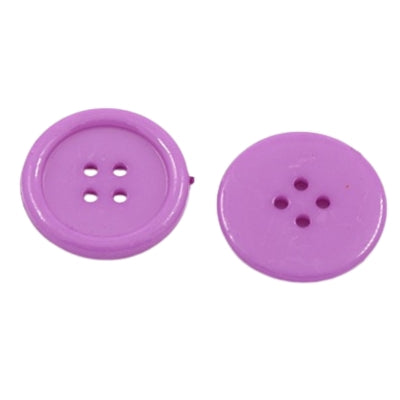 4 Hole Plastic Rimmed Button - 17mm - Orchid [LB8.1]