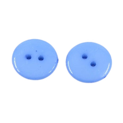 Plain 2 Hole Plastic Button - 15mm - Cornflower Blue [LA5.1]