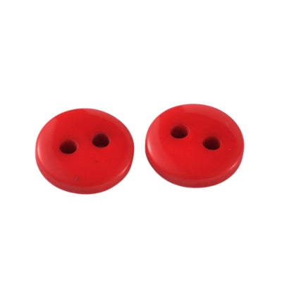 2 Hole Resin Plain Button - 11.5mm - Red [LA32.5]