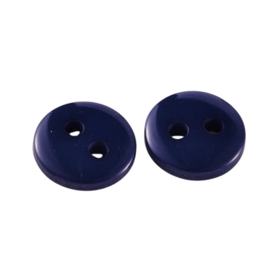 2 Hole Resin Plain Button - 11.5mm - Midnight Blue [LA35.6]