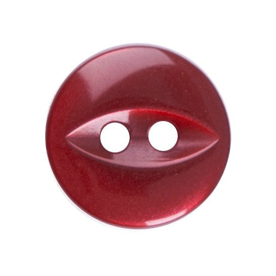 Polyester Fisheye Button - 11mm - Dark Red [LA27.6]