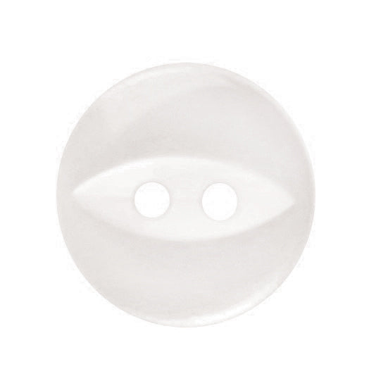 Polyester Fisheye Button - 11mm - Pearl White [LA29.3]