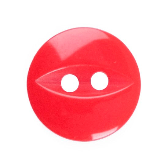 Polyester Fisheye Button - 11mm - Bright Red [LA29.2]