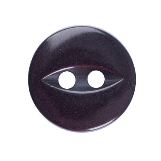 Polyester Fisheye Button - 11mm - Burgundy [LA17.1]
