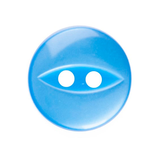 Polyester Fisheye Button - 11mm - Bright Blue [LA26.5]