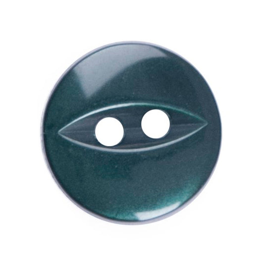 Polyester Fisheye Button - 11mm - Dark Green [LA24.2]