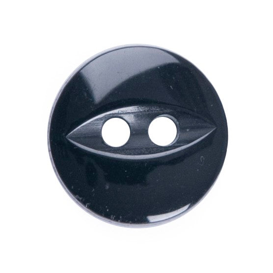 Polyester Fisheye Button - 11mm - Black [LB12.3]