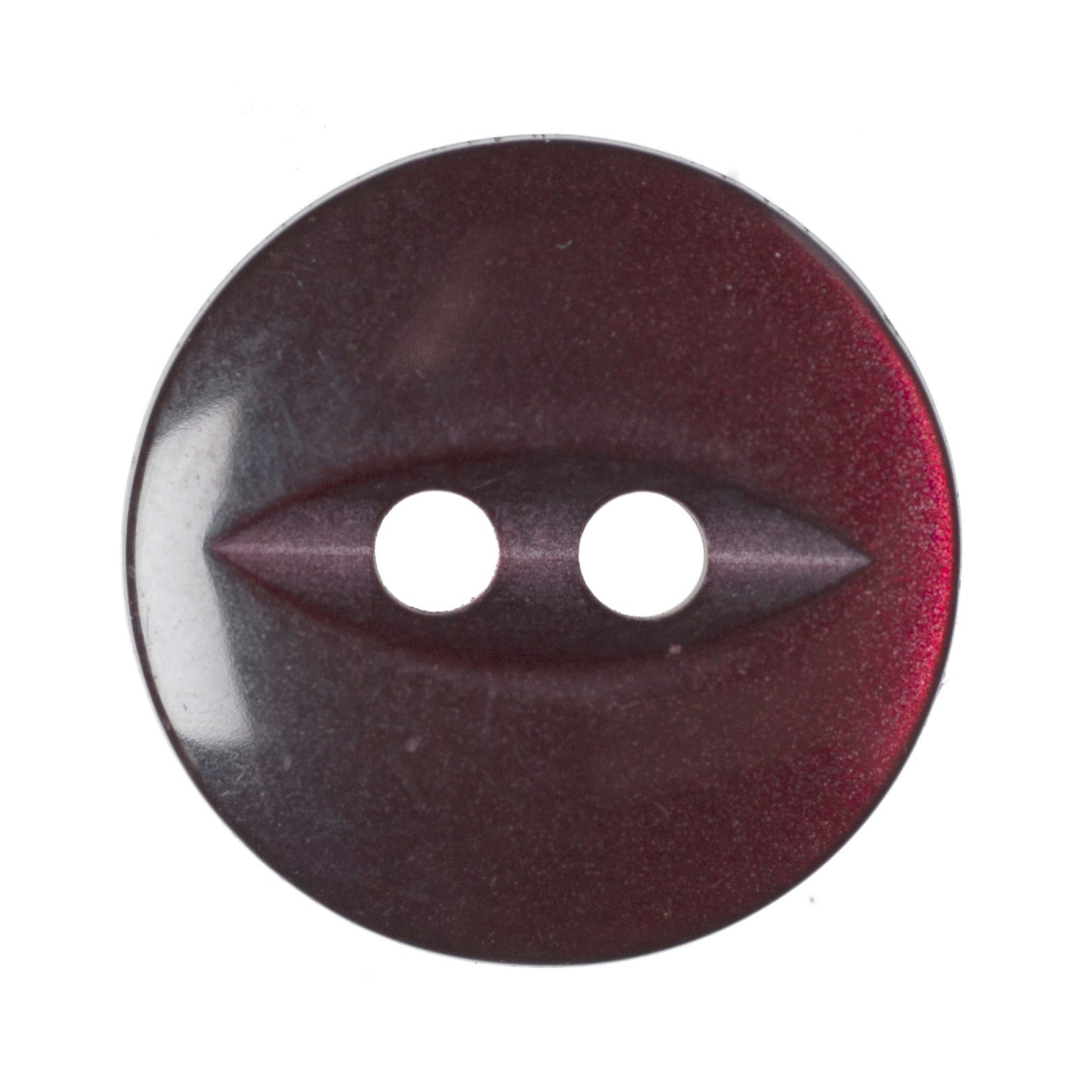 Polyester Fisheye Button - 14mm - Burgundy [LA20.1]