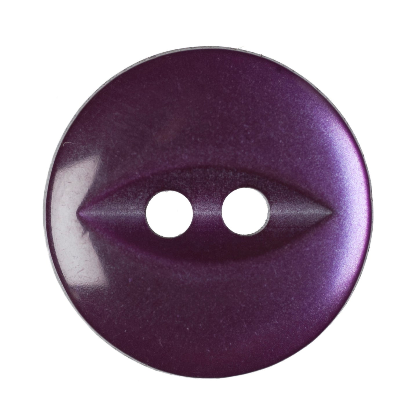 Polyester Fisheye Button - 14mm - Purple