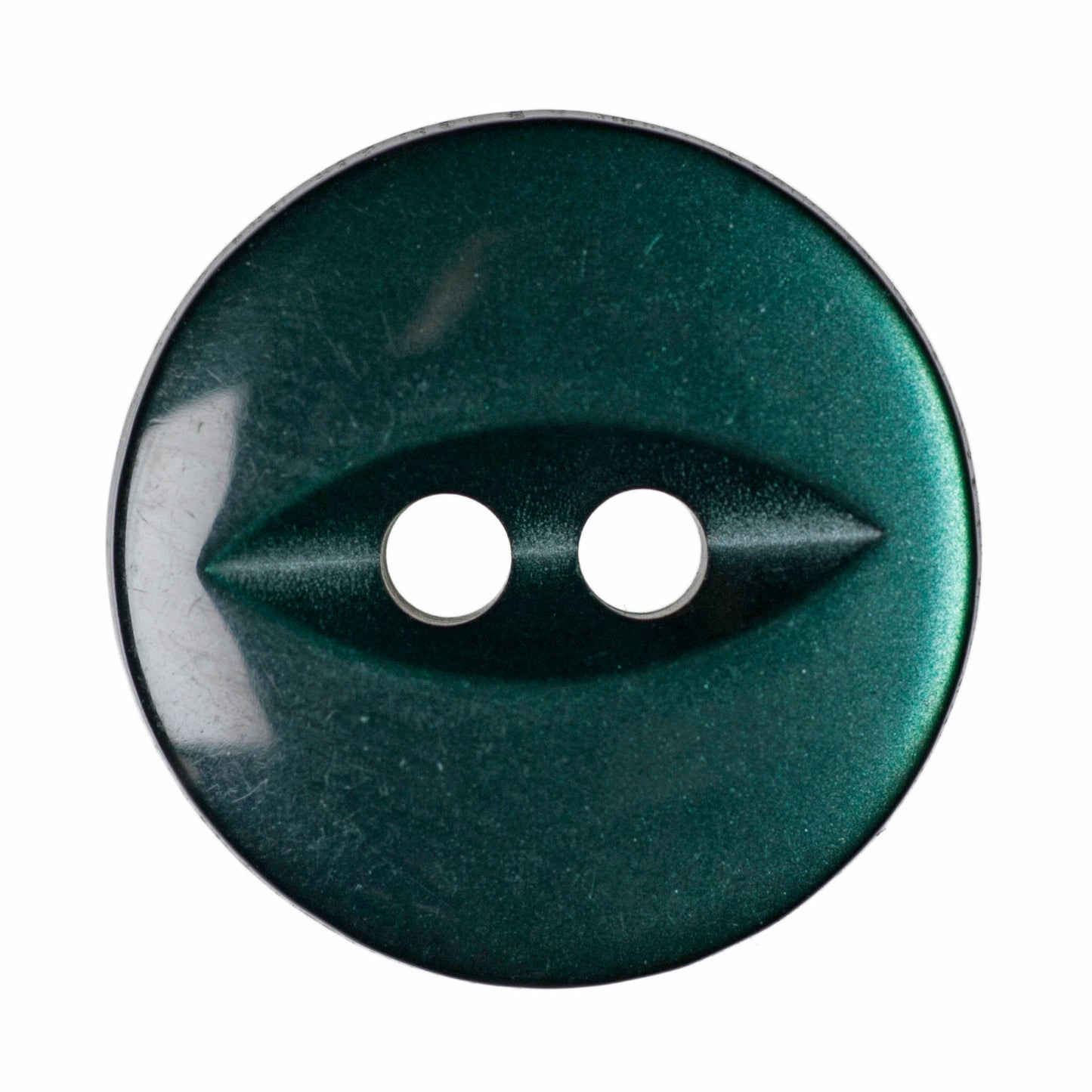 Polyester Fisheye Button - 14mm - Dark Green [LA16.6]