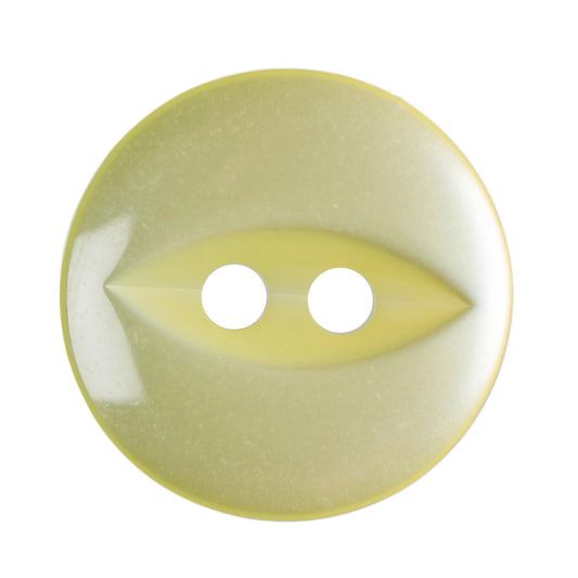 Polyester Fisheye Button - 14mm - Yellow [LA24.6]