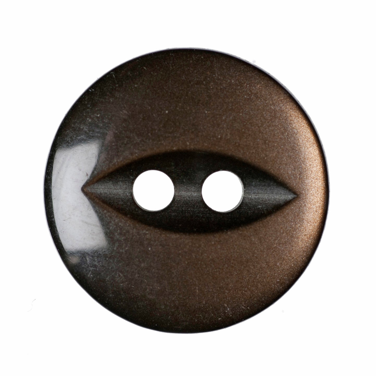 Polyester Fisheye Button - 14mm - Brown [LB12.5]