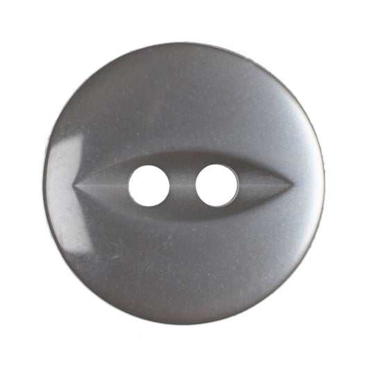 Polyester Fisheye Button - 14mm - Grey [LA19.2]