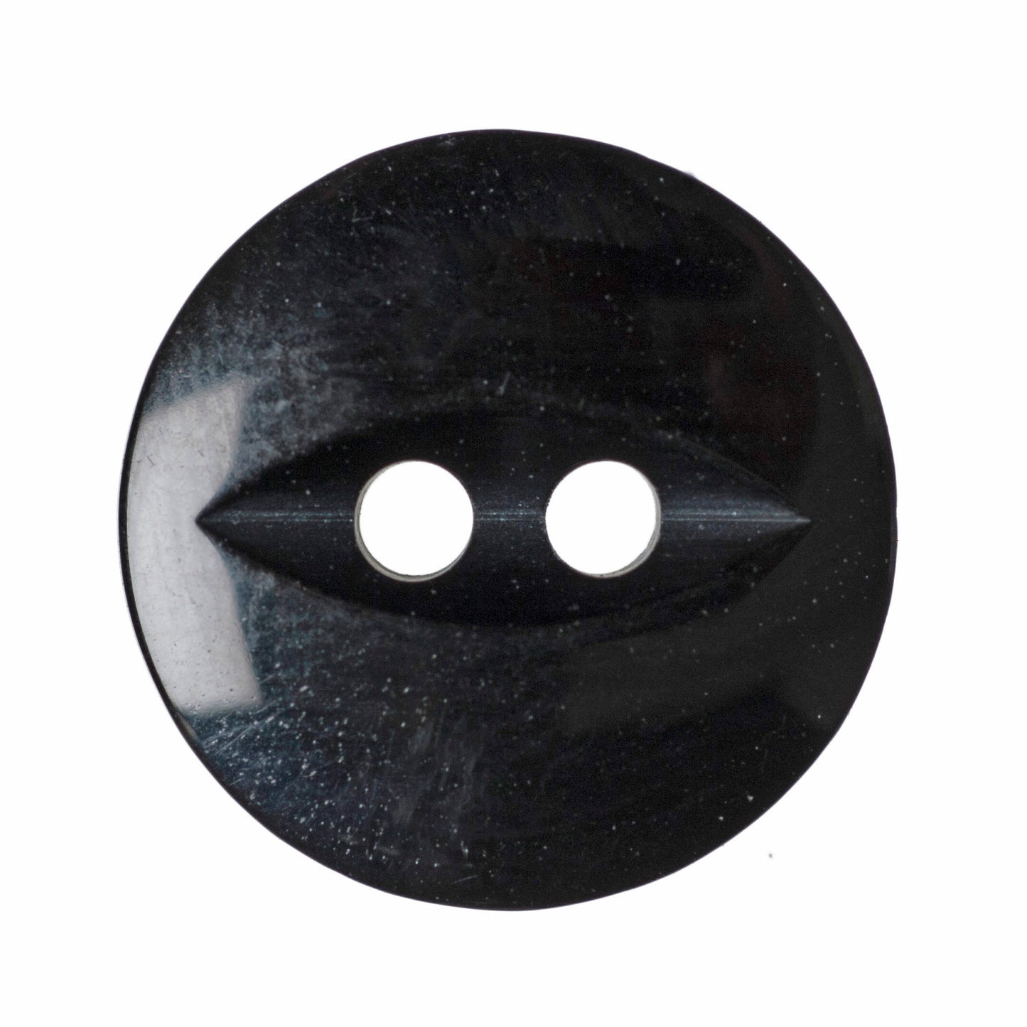 Polyester Fisheye Button - 14mm - Black [LA13.1]