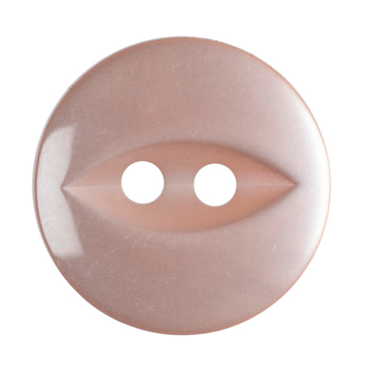 Polyester Fisheye Button - 14mm - Peach