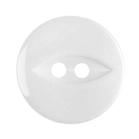 Polyester Fisheye Button - 16mm - Pearl White [LA14.2]