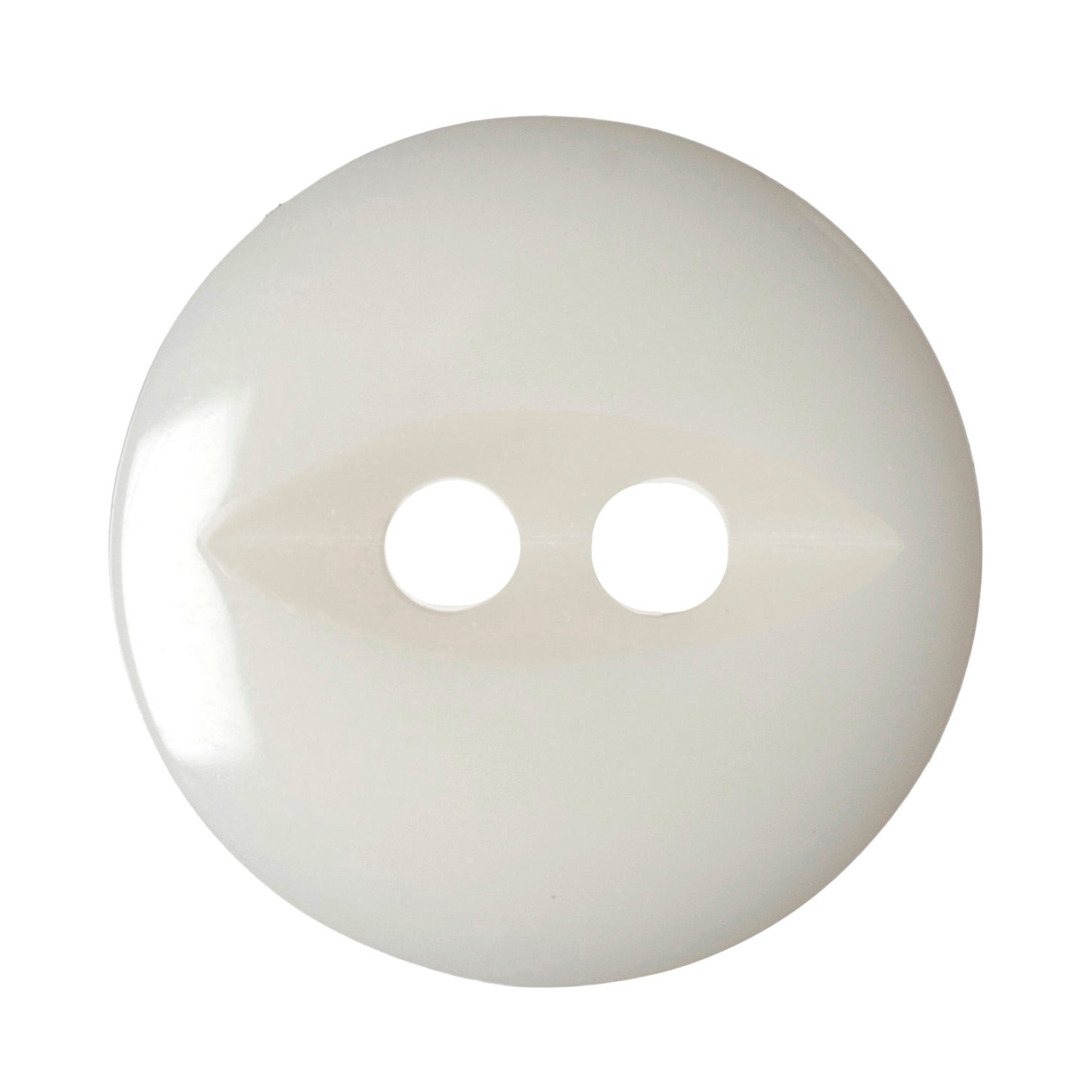 Polyester Fisheye Button - 16mm - White [LB12.4]