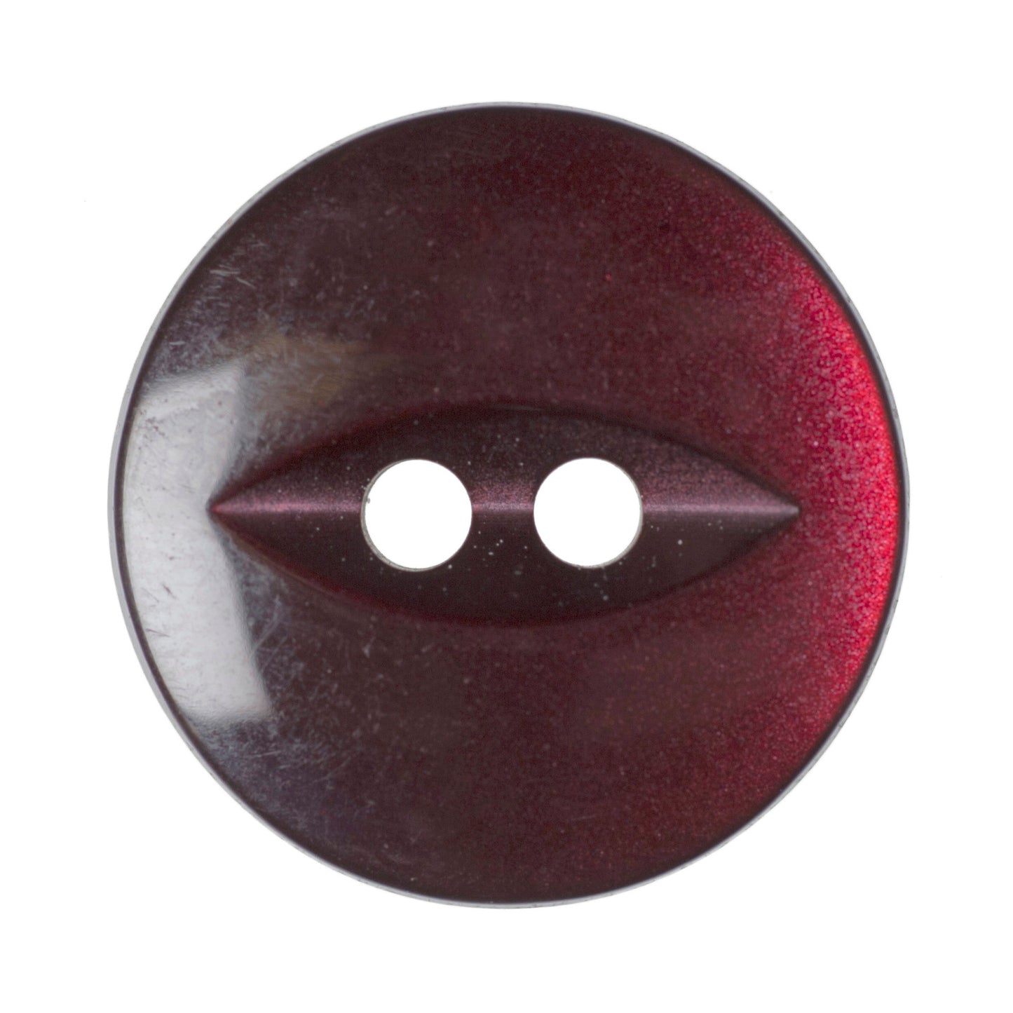 Polyester Fisheye Button - 16mm - Burgundy [LB11.8]