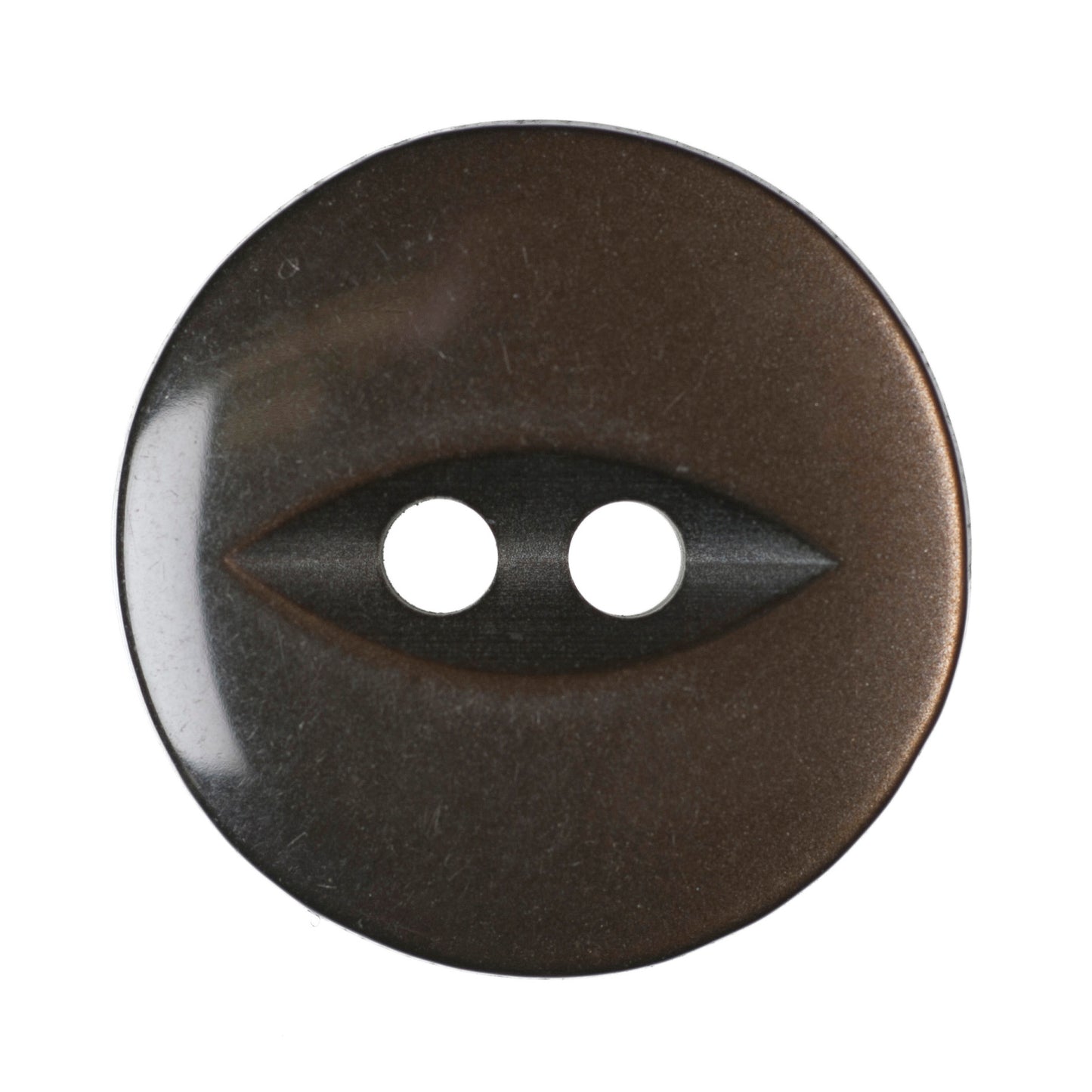 Polyester Fisheye Button - 16mm - Brown [LB10.1]