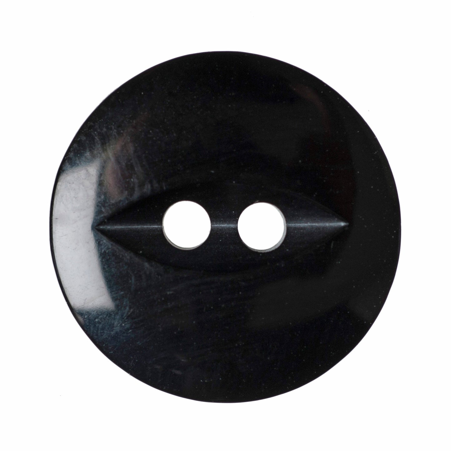 Polyester Fisheye Button - 16mm - Black [LA18.5]