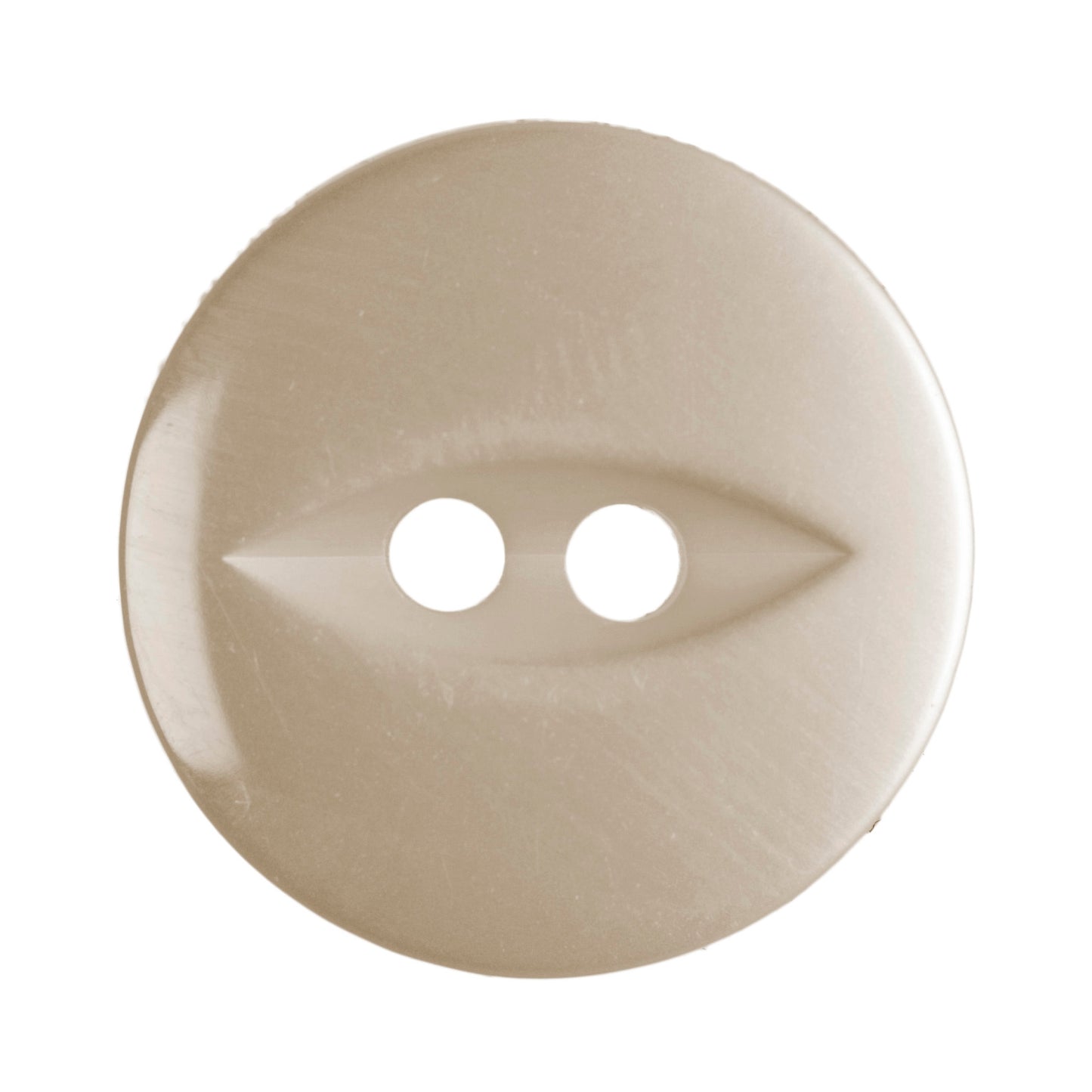 Polyester Fisheye Button - 16mm - Cream [LA7.3]