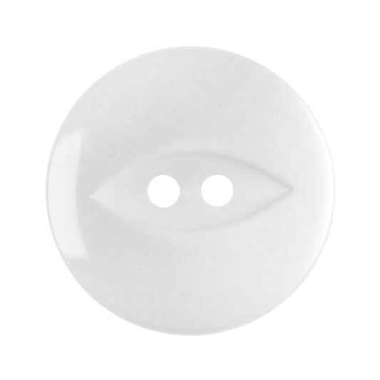 Polyester Fisheye Button - 19mm - Pearl White [LA18.3]