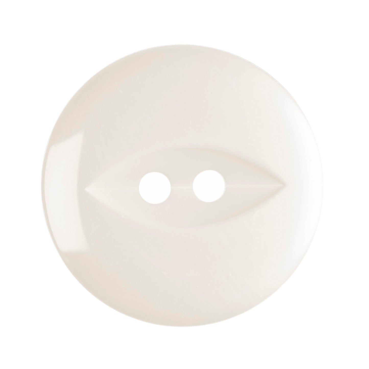 Polyester Fisheye Button - 19mm - White [LA18.1]
