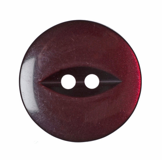 Polyester Fisheye Button - 19mm - Burgundy [LA19.5]