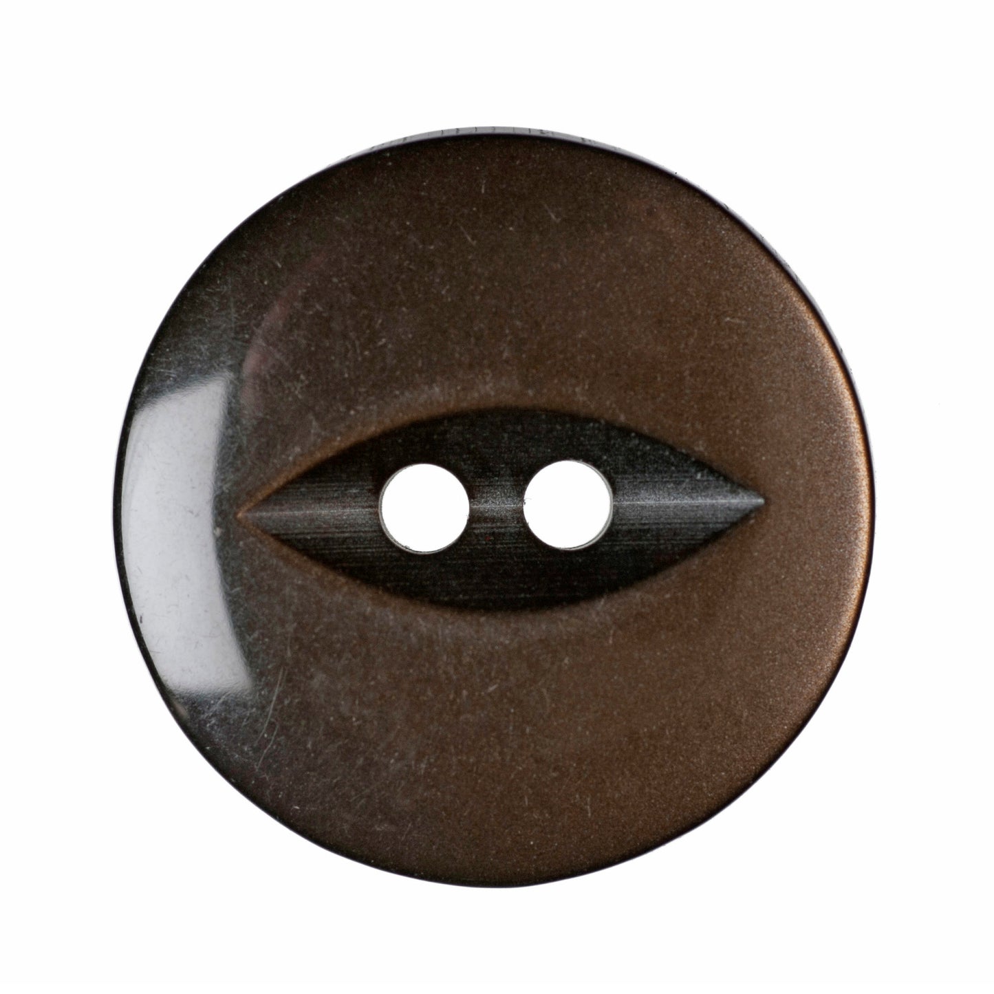 Polyester Fisheye Button - 19mm - Brown [LB35.4]