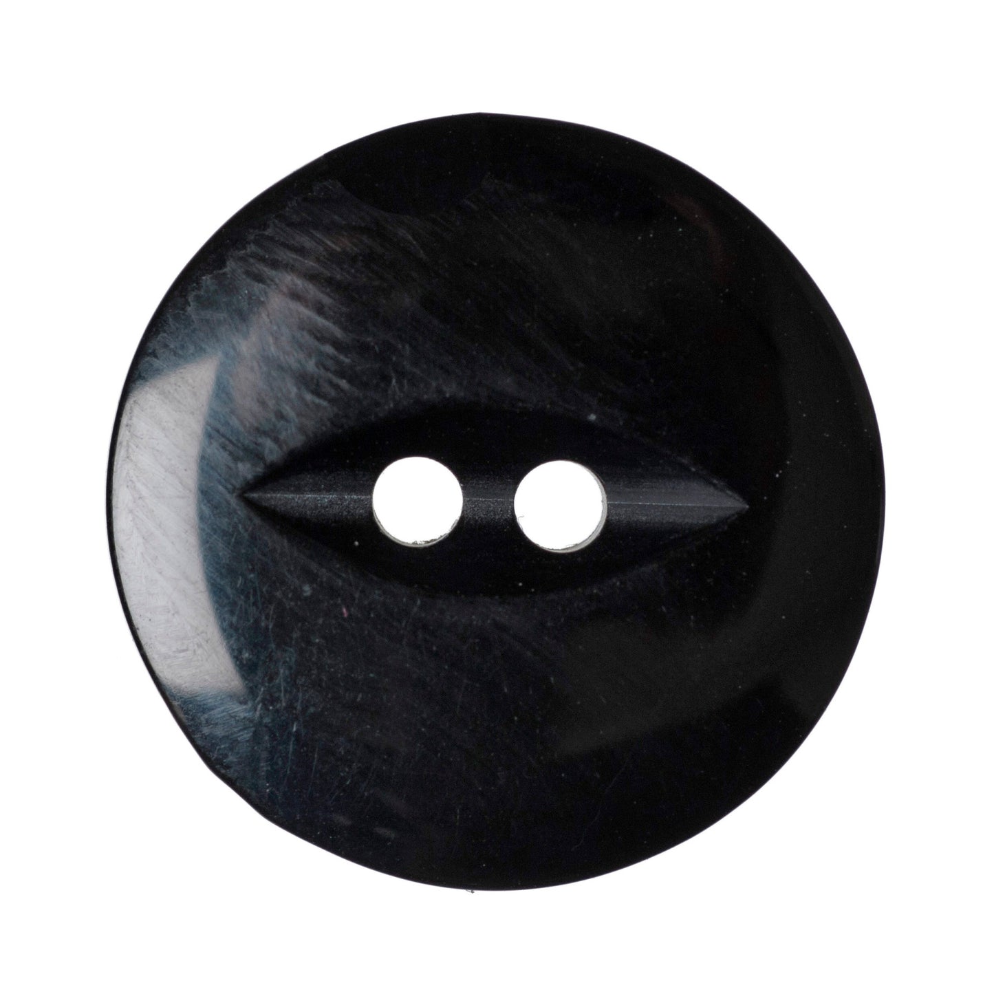 Polyester Fisheye Button - 19mm - Black [LA19.6]