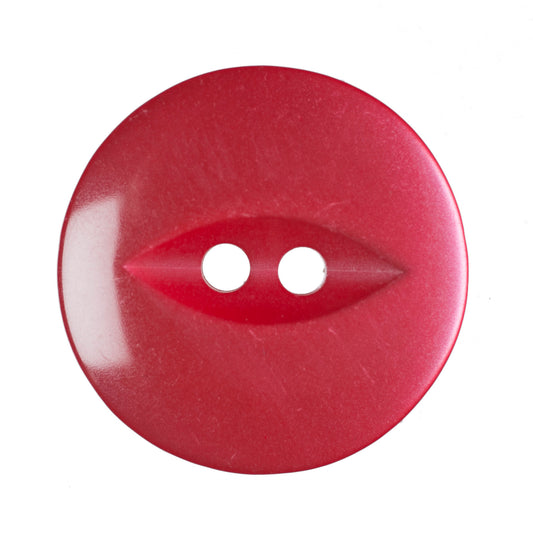 Polyester Fisheye Button - 19mm - Red [LB27.7]