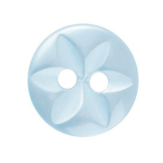 Polyester Star Button - 11mm - Pale Blue [LA25.6]