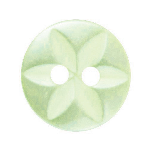 Polyester Star Button - 11mm - Pale Green [LA6.5]