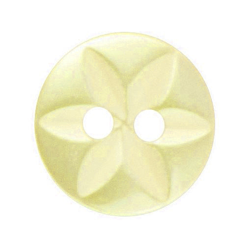 Polyester Star Button - 11mm - Yellow [LA8.1]