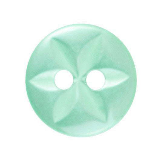 Polyester Star Button - 11mm - Turquoise [LA22.4]