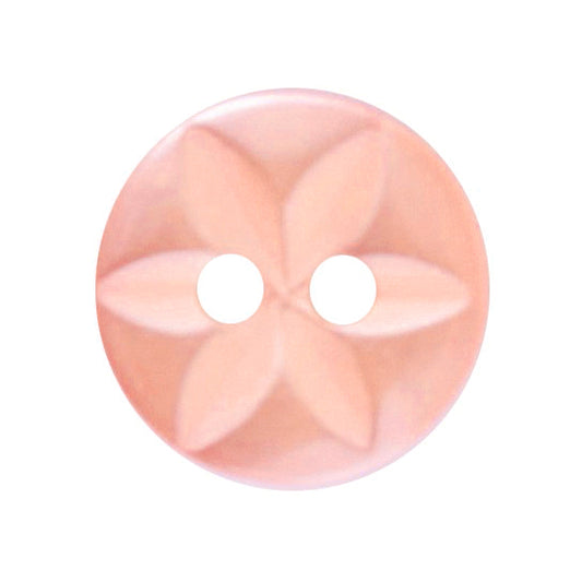Polyester Star Button - 11mm - Peach [LA16.3]
